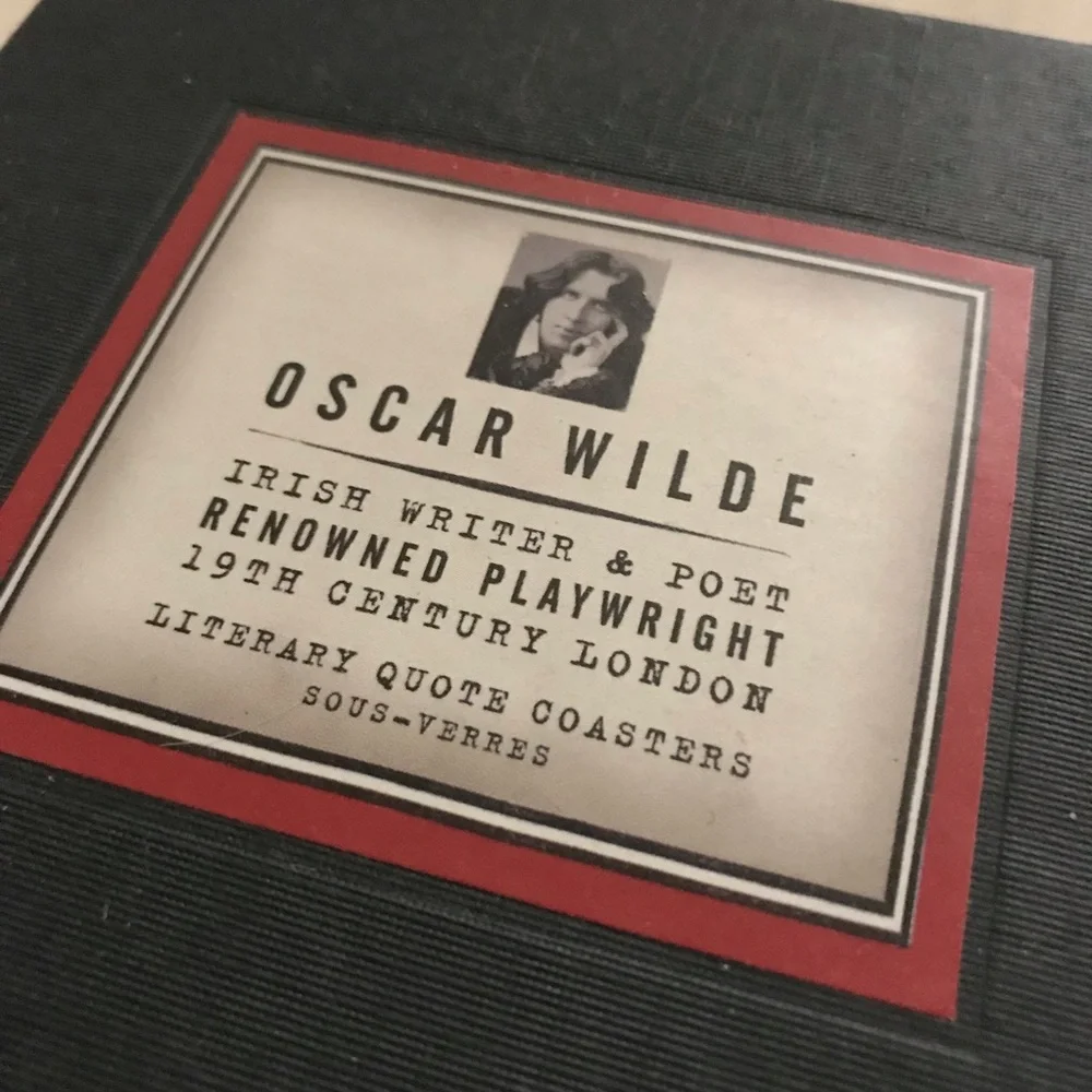 Restoration Hardware Oscar Wilde Literary Quote Coasters
